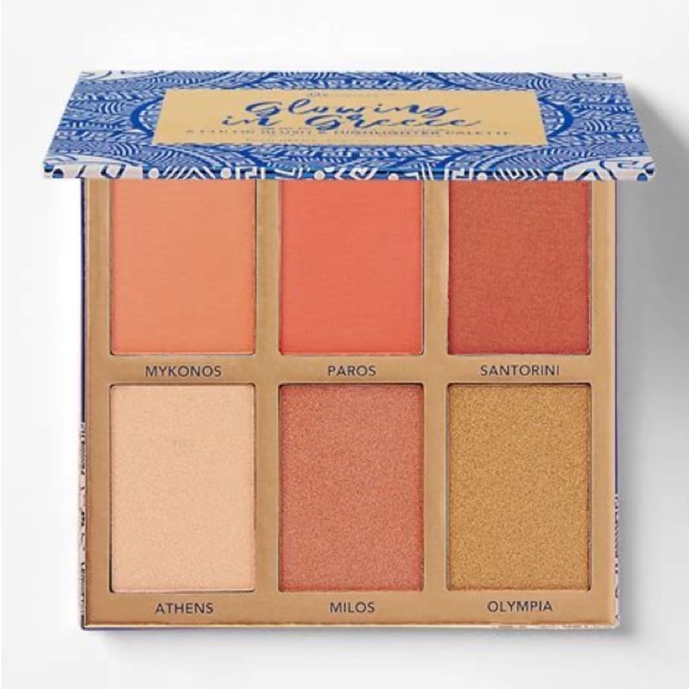 BH Cosmetics glowing in greece 6 color blush & highlighter palette